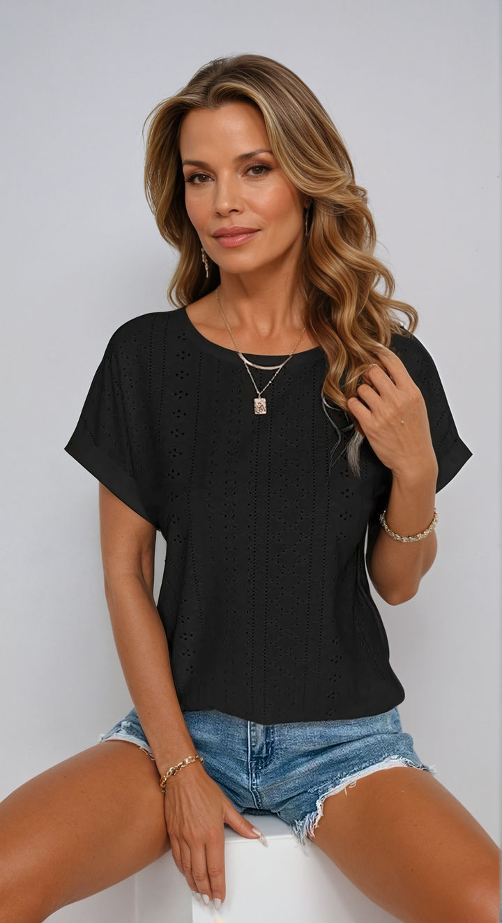 Becky™ | Top z oczkami – fason swobodny