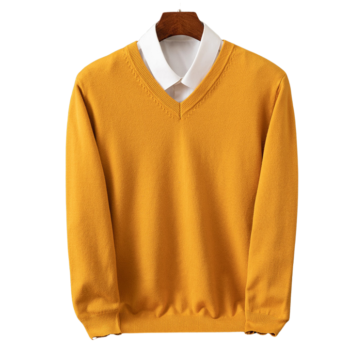 Bexford | Sweter z dekoltem w serek z czystego kaszmiru