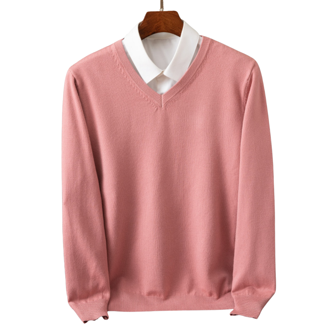 Bexford | Sweter z dekoltem w serek z czystego kaszmiru