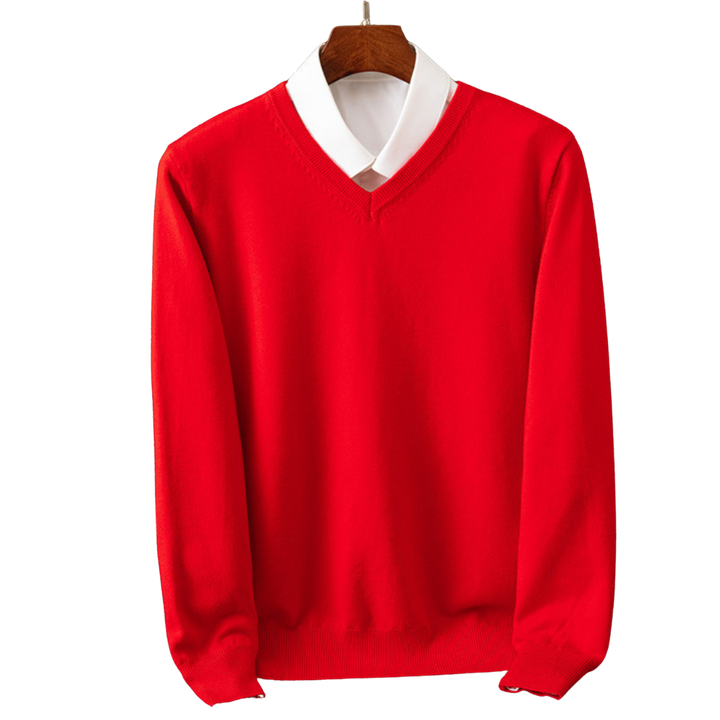 Bexford | Sweter z dekoltem w serek z czystego kaszmiru