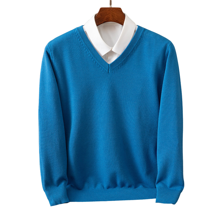 Bexford | Sweter z dekoltem w serek z czystego kaszmiru