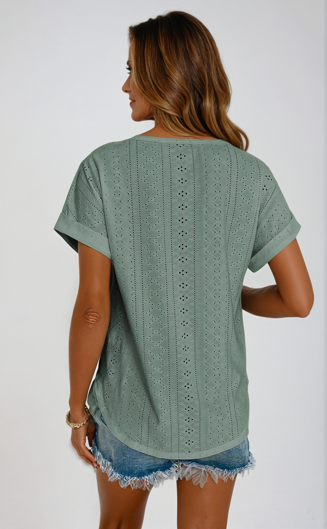 Becky™ | Top z oczkami – fason swobodny