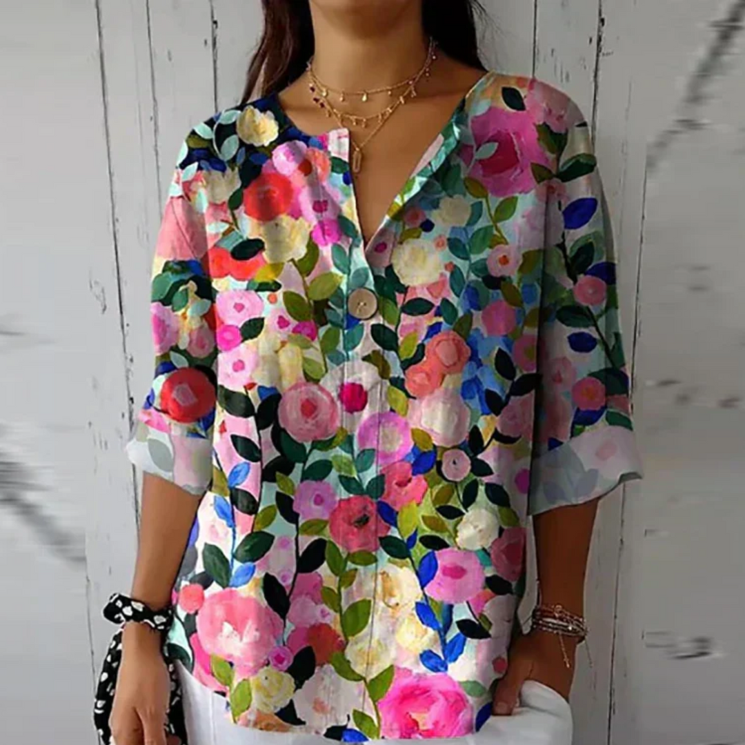 Arlene™ | Elegancka bluzka z kwiatowym wzorem