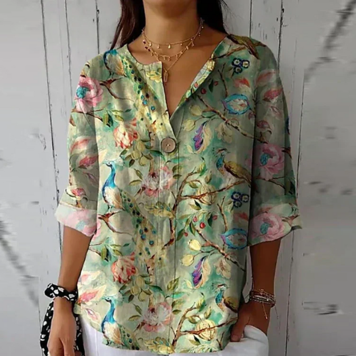 Arlene™ | Elegancka bluzka z kwiatowym wzorem