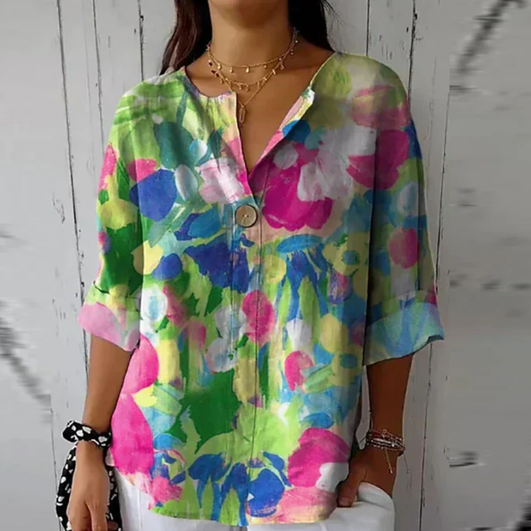 Arlene™ | Elegancka bluzka z kwiatowym wzorem