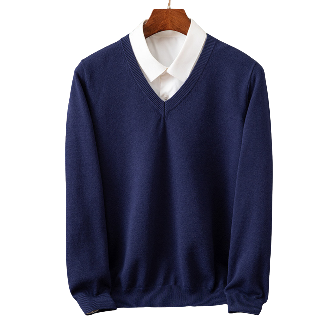 Bexford | Sweter z dekoltem w serek z czystego kaszmiru