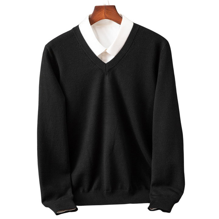 Bexford | Sweter z dekoltem w serek z czystego kaszmiru