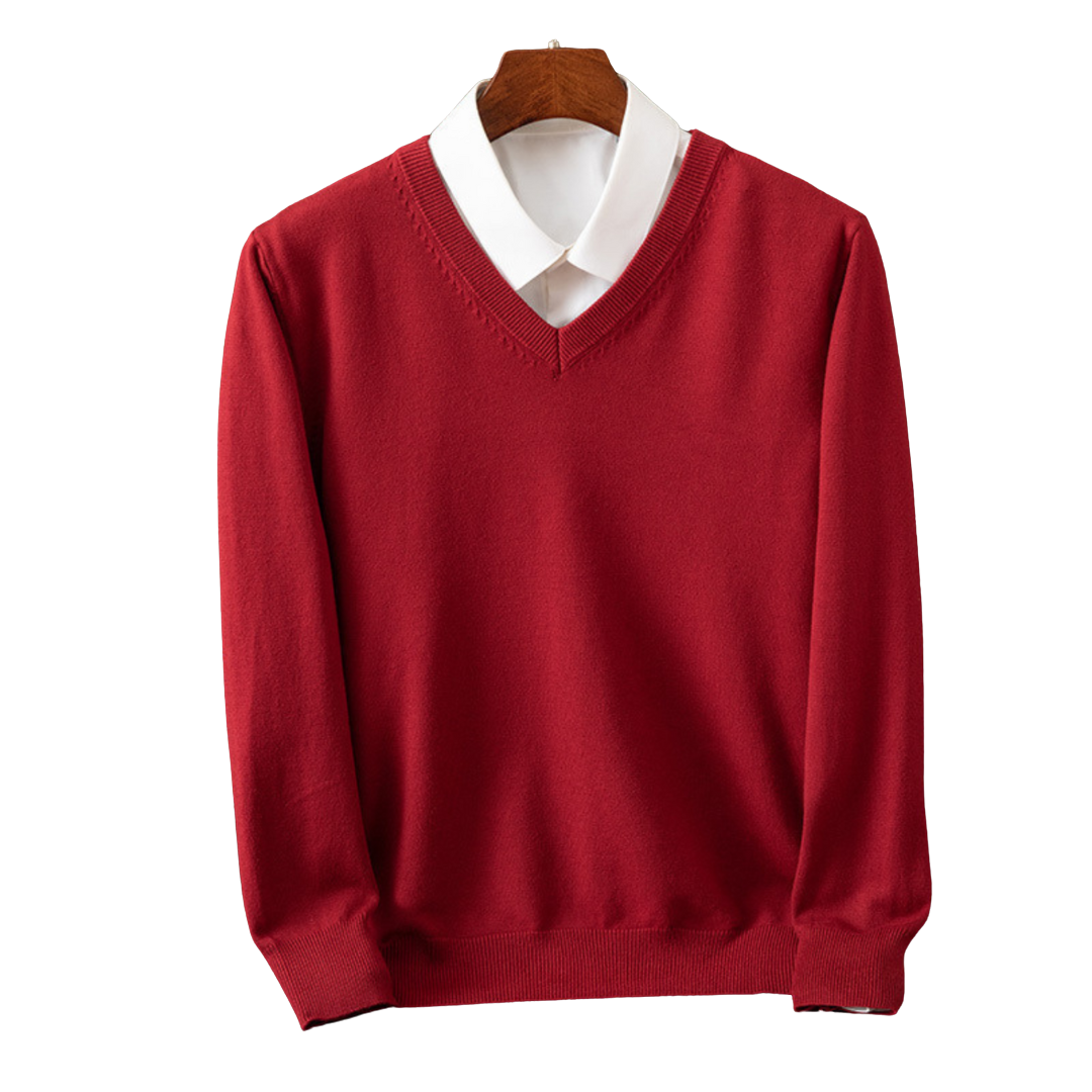 Bexford | Sweter z dekoltem w serek z czystego kaszmiru