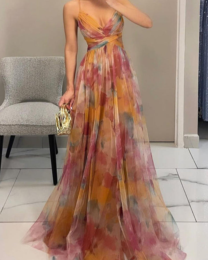 Marya | Elegancka sukienka maxi z wycięciami
