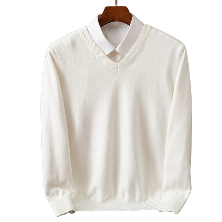 Bexford | Sweter z dekoltem w serek z czystego kaszmiru