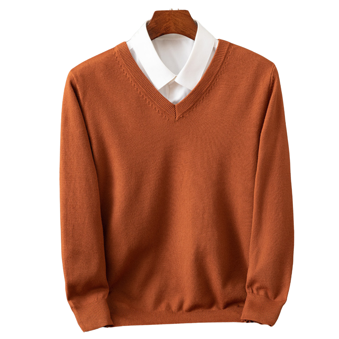 Bexford | Sweter z dekoltem w serek z czystego kaszmiru