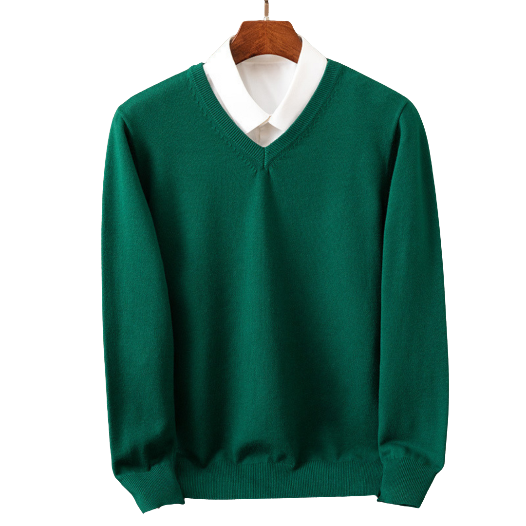 Bexford | Sweter z dekoltem w serek z czystego kaszmiru