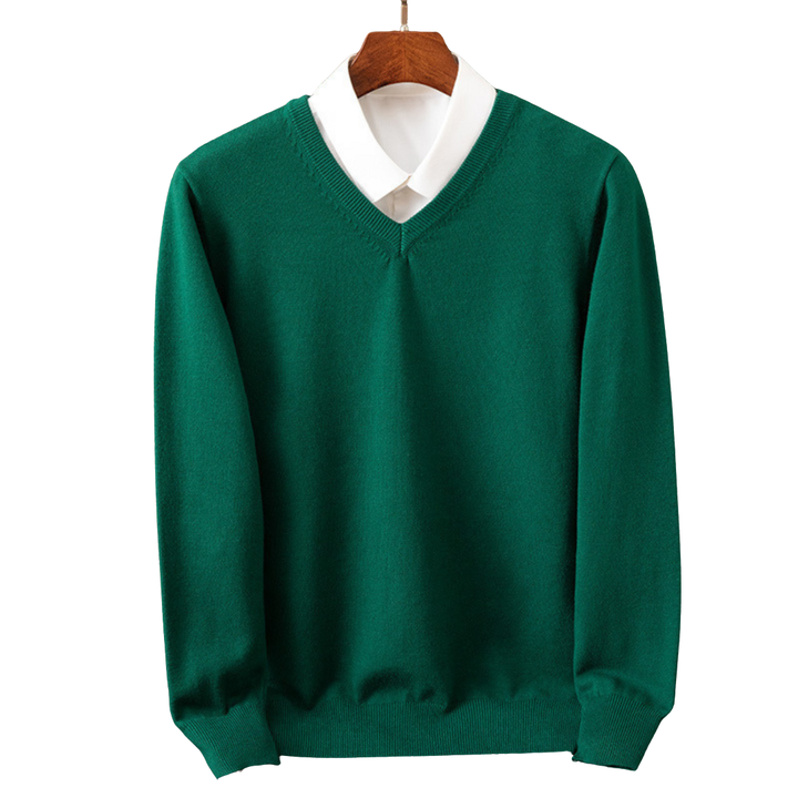 Bexford | Sweter z dekoltem w serek z czystego kaszmiru