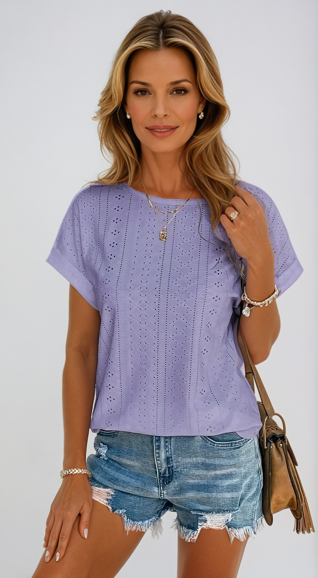 Becky™ | Top z oczkami – fason swobodny