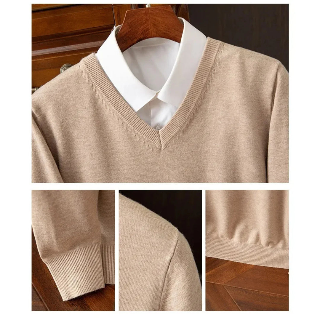 Bexford | Sweter z dekoltem w serek z czystego kaszmiru