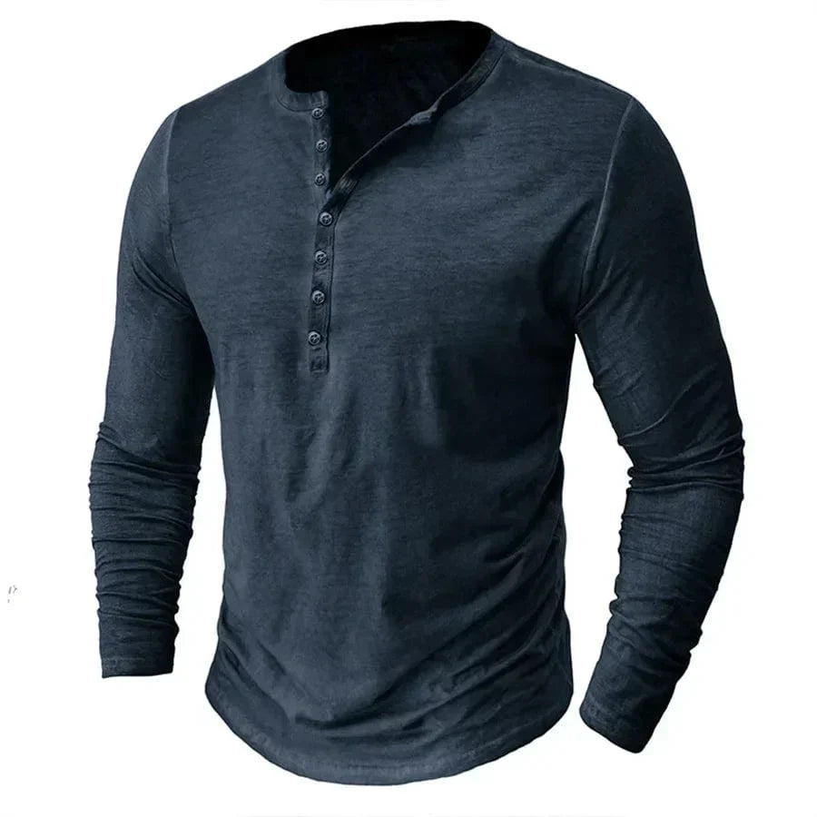 Cyril™ | Koszulka Henley z długim rękawem