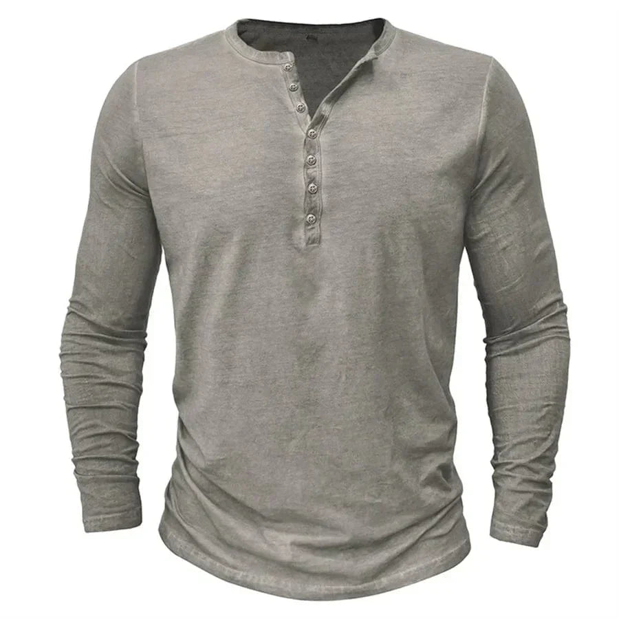 Cyril™ | Koszulka Henley z długim rękawem