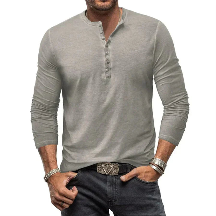 Cyril™ | Koszulka Henley z długim rękawem