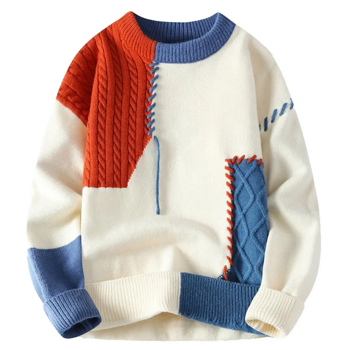 Alex | Sweter patchworkowy