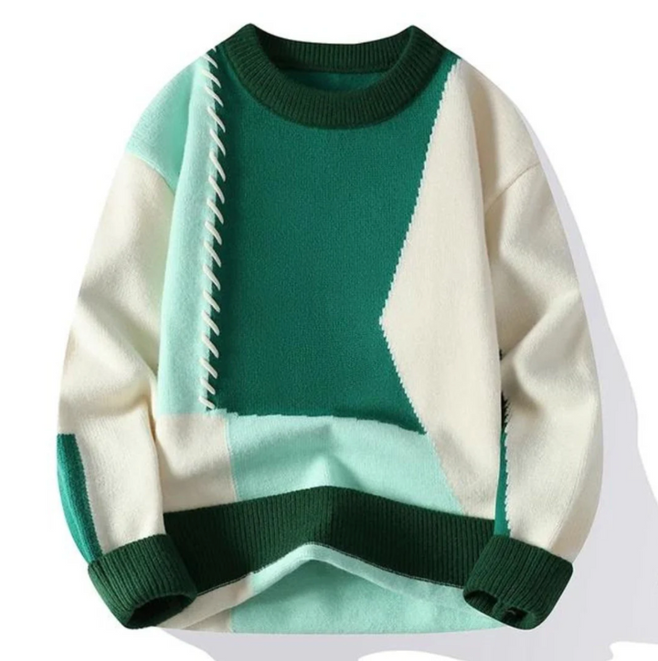 Alex | Sweter patchworkowy