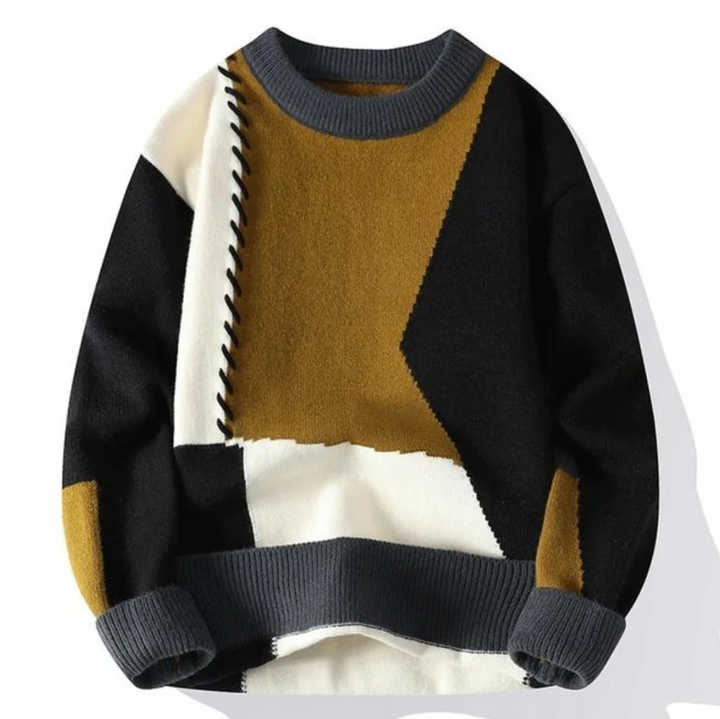 Alex | Sweter patchworkowy