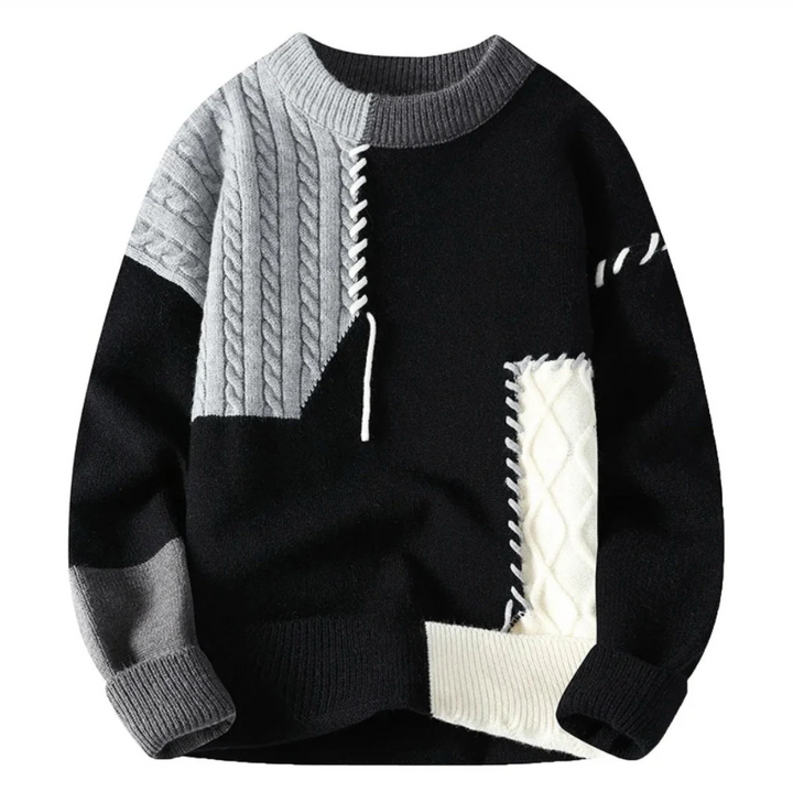 Alex | Sweter patchworkowy