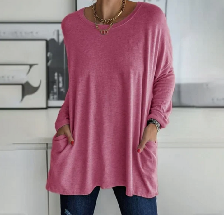 Ava™ | Luźna tunika oversize z kieszeniami