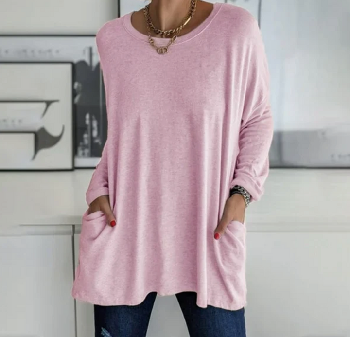 Ava™ | Luźna tunika oversize z kieszeniami