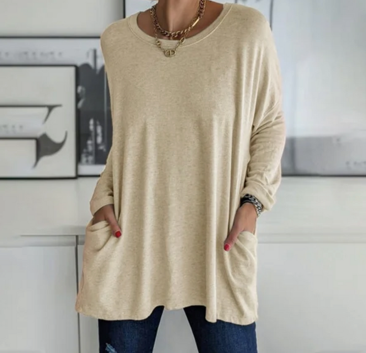 Ava™ | Luźna tunika oversize z kieszeniami