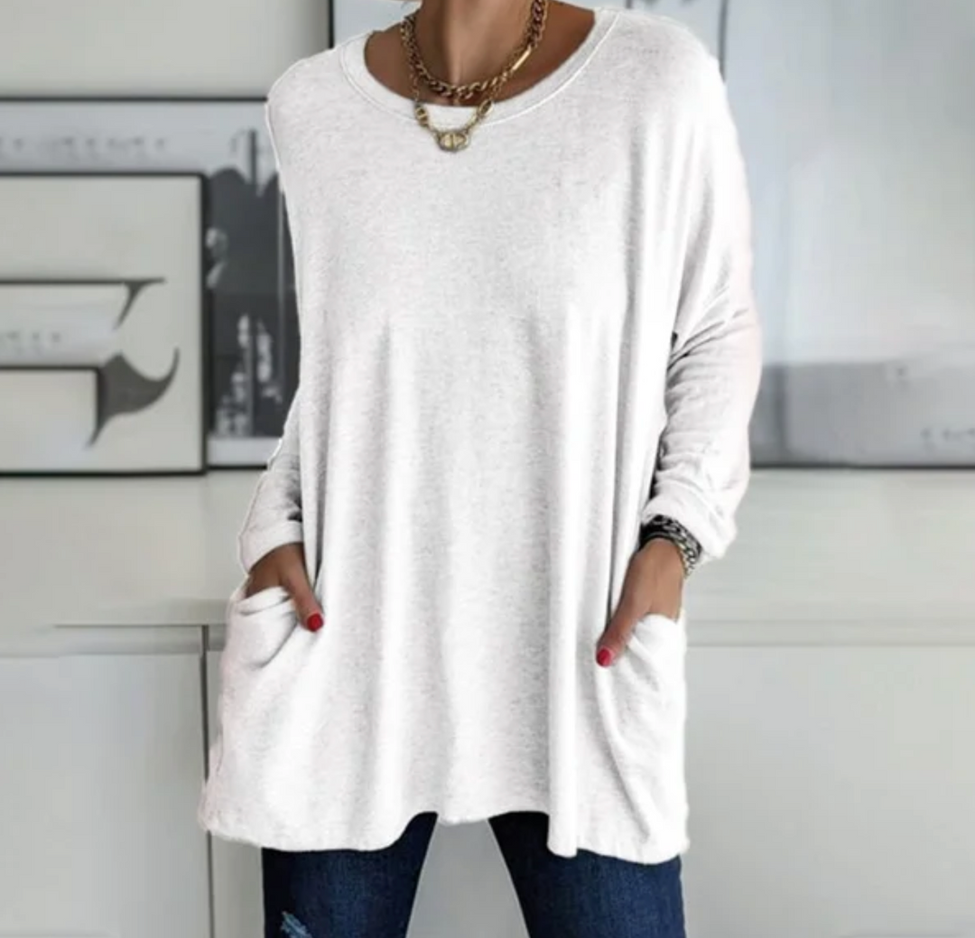 Ava™ | Luźna tunika oversize z kieszeniami