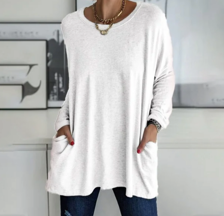 Ava™ | Luźna tunika oversize z kieszeniami