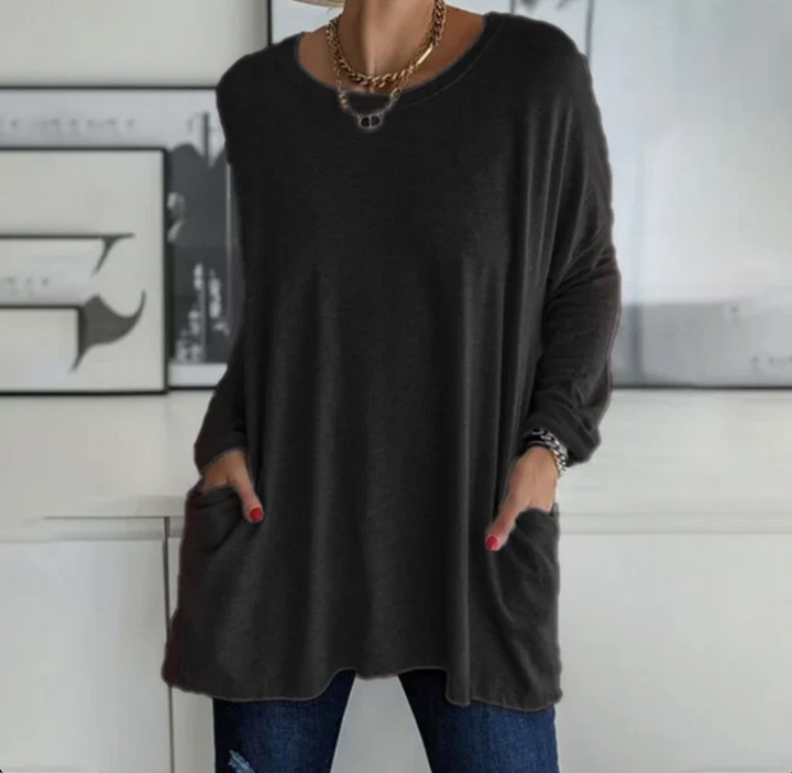 Ava™ | Luźna tunika oversize z kieszeniami