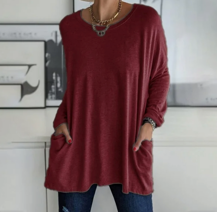 Ava™ | Luźna tunika oversize z kieszeniami