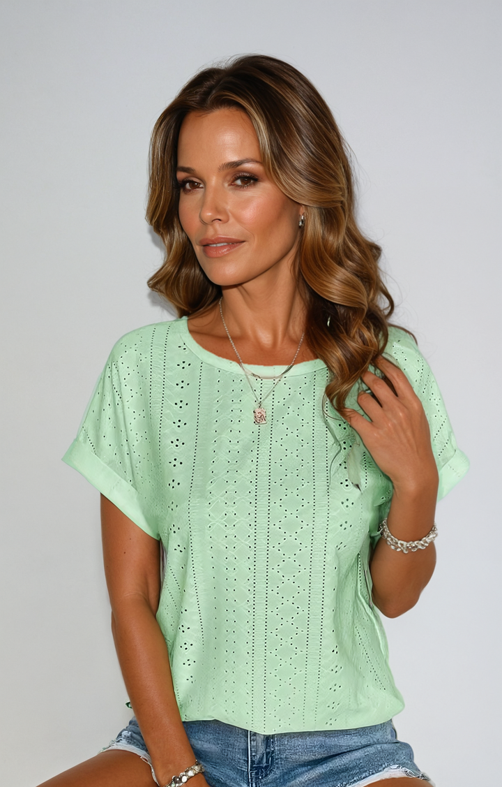 Becky™ | Top z oczkami – fason swobodny