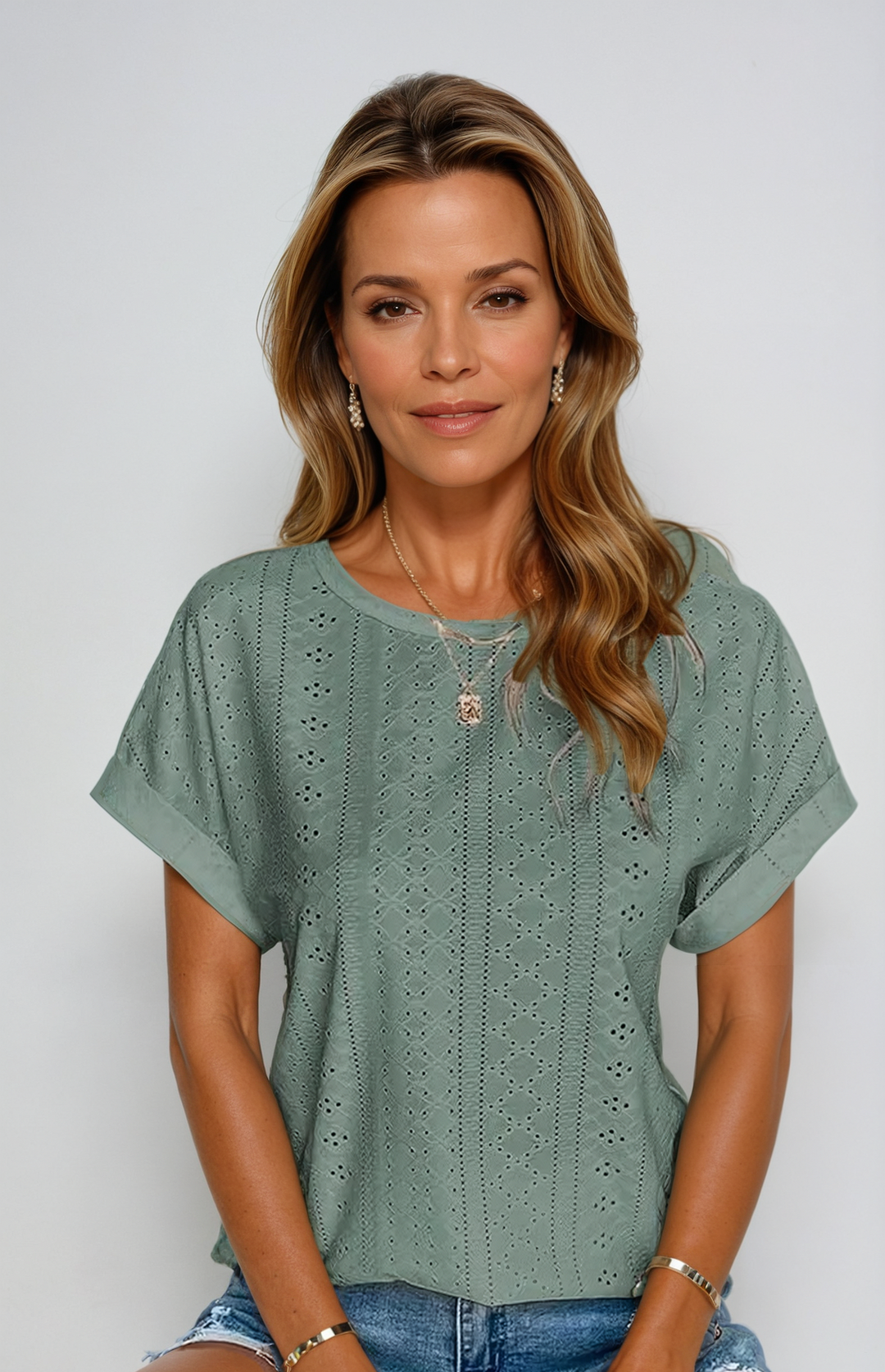 Becky™ | Top z oczkami – fason swobodny