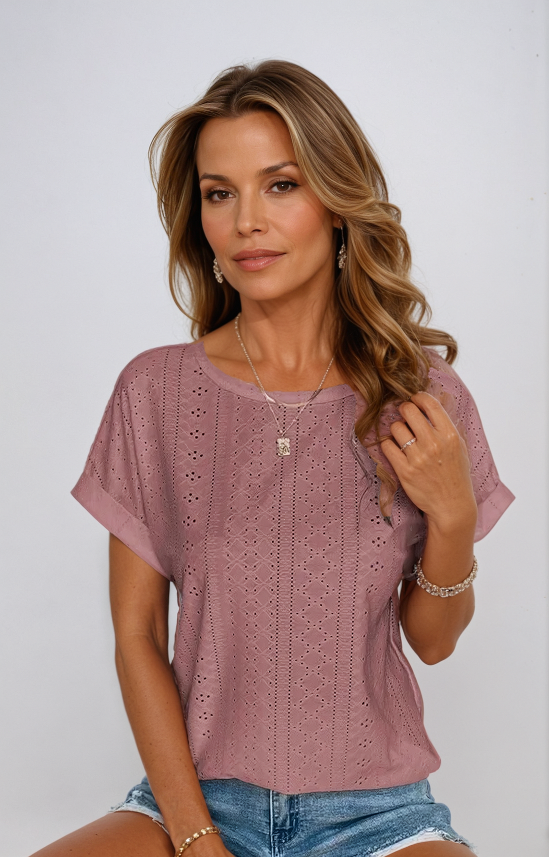 Becky™ | Top z oczkami – fason swobodny
