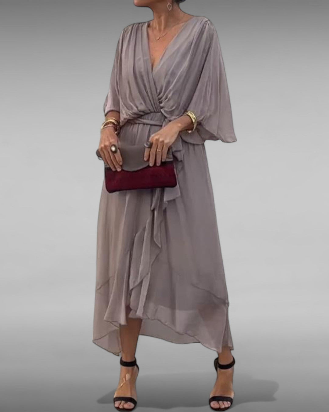 Linde | Elegancka kopertowa sukienka
