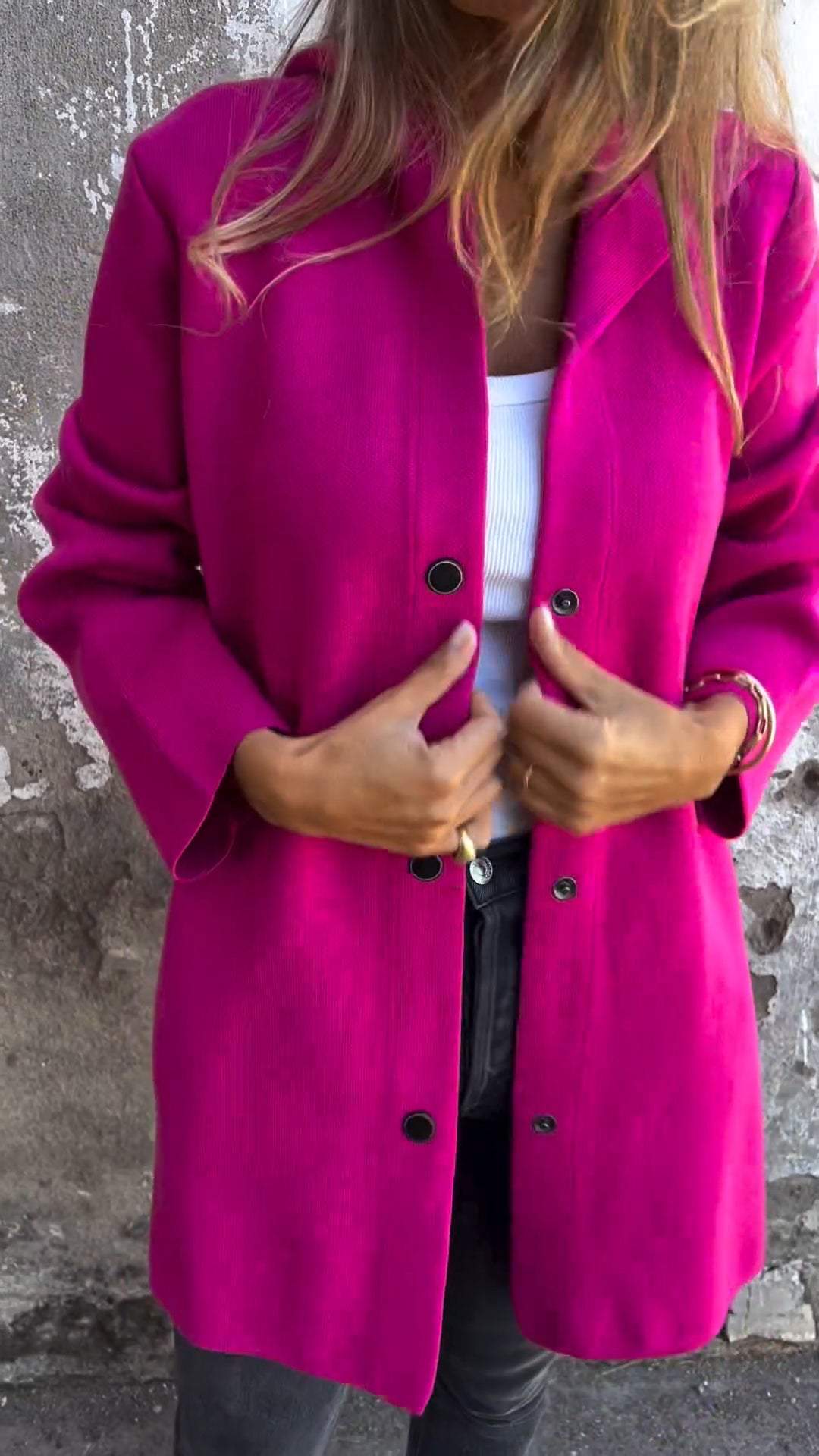 Jacqueline™ | Codzienna bluza z kapturem zapinana na guziki