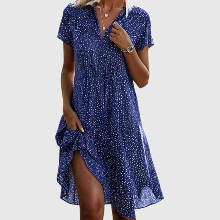 Mary | Sukienka midi z krótkim rękawem