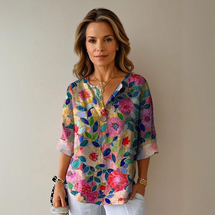 Arlene™ | Elegancka bluzka z kwiatowym wzorem