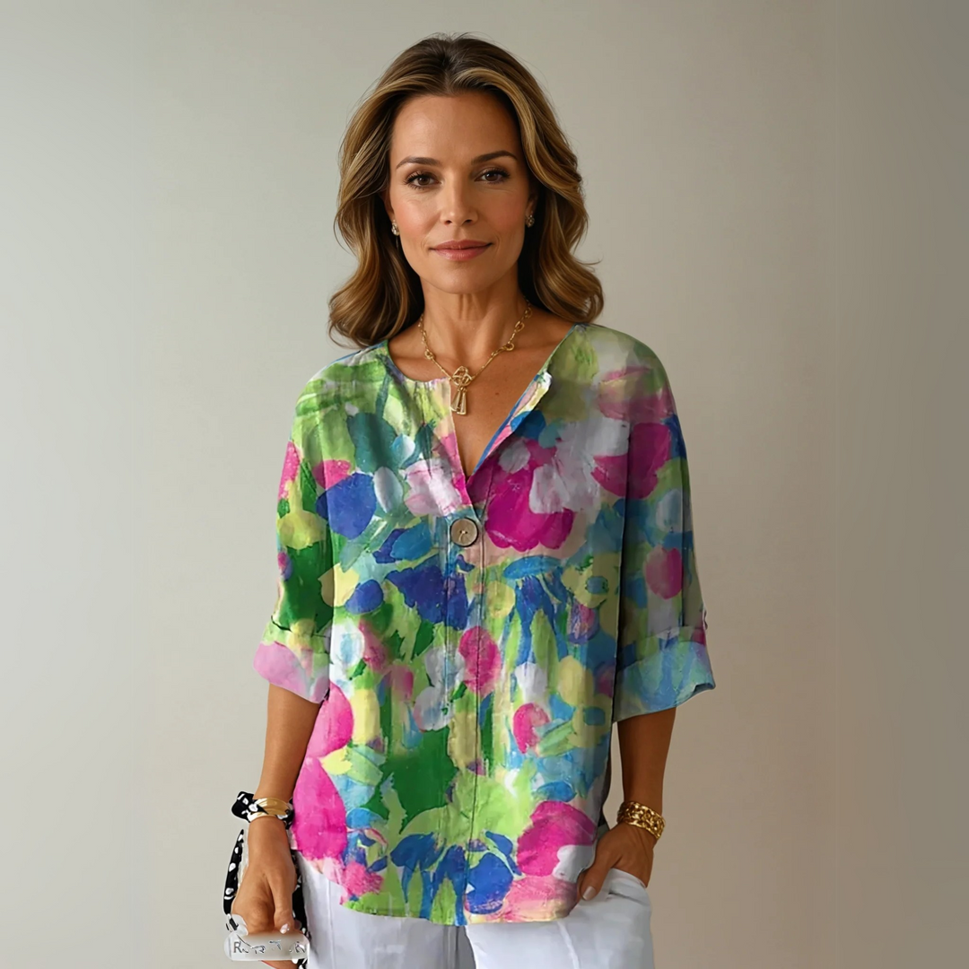 Arlene™ | Elegancka bluzka z kwiatowym wzorem
