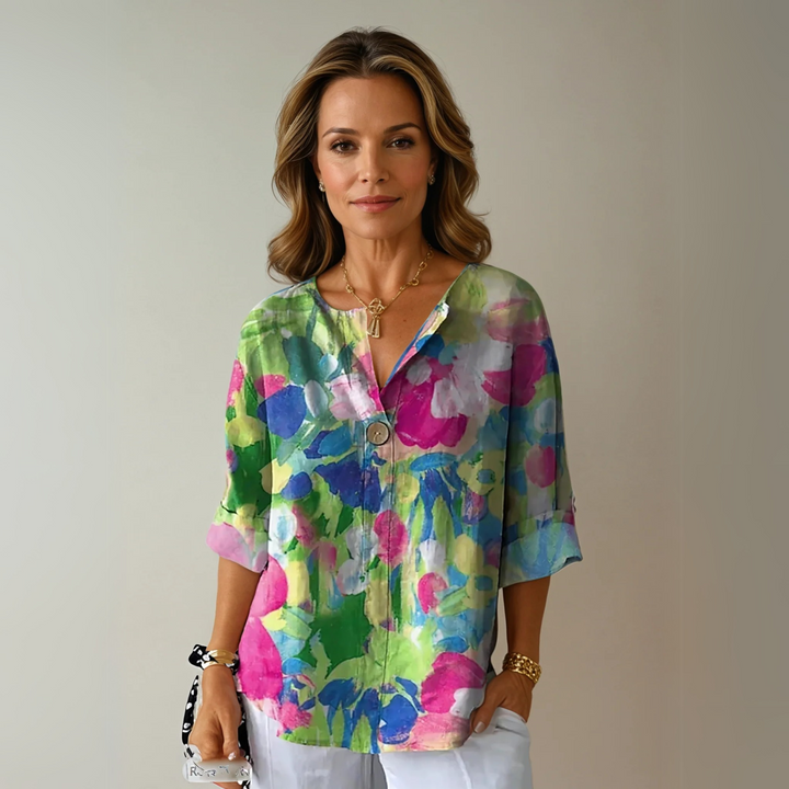 Arlene™ | Elegancka bluzka z kwiatowym wzorem